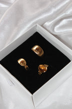 Kahverengi Taşlı Çelik Yüzük