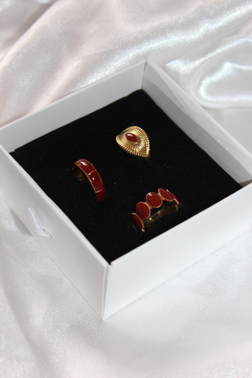 Bordo Çelik Yüzük