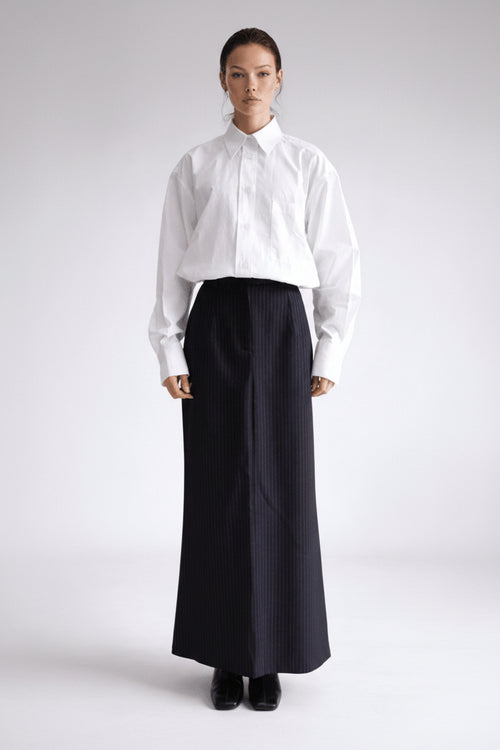 Çizgili Kumaş Etek