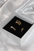 Sıra Taşlı Çelik Yüzük