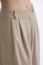 Pileli Kumaş Pantolon