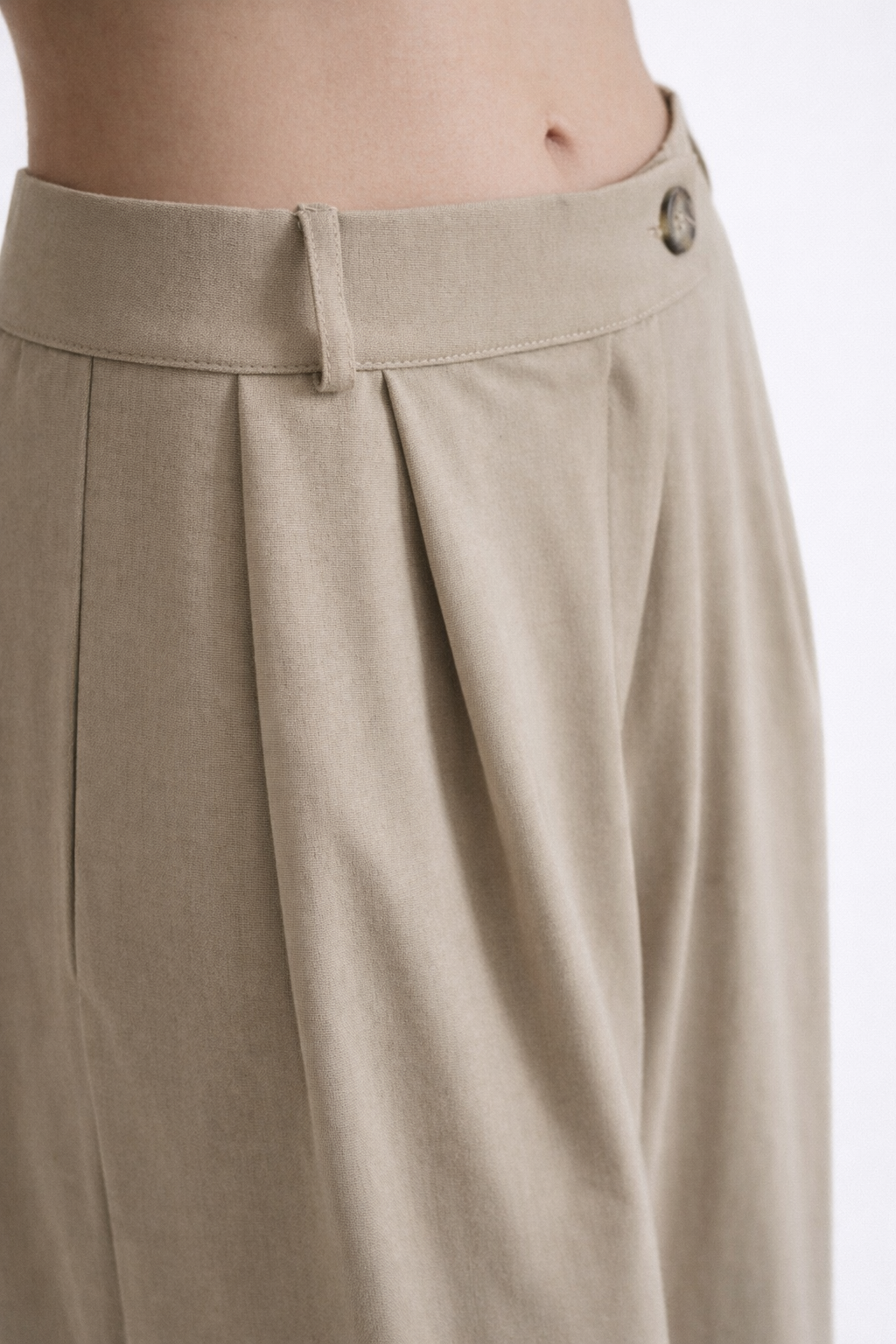 Pileli Kumaş Pantolon